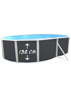 Piscinas Desmontables Grandes Ovaladas ANTRACITA PRESTIGIO 132